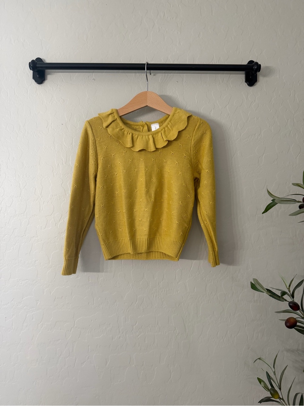 Modern Moments Ruffle Collar Knit Sweater Top